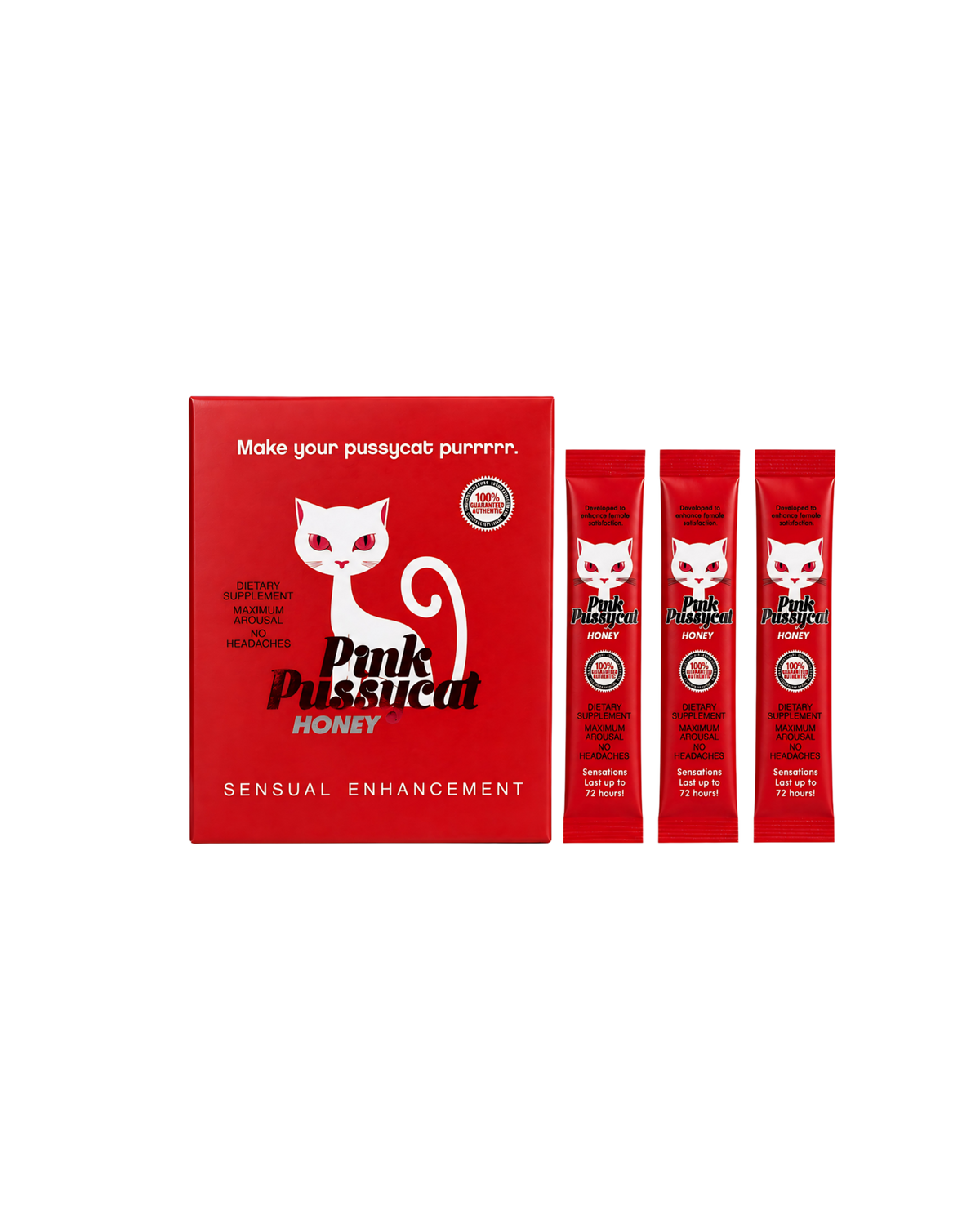 Pink Pussycat Honey Box – Premium Honingsachets voor Vrouwen